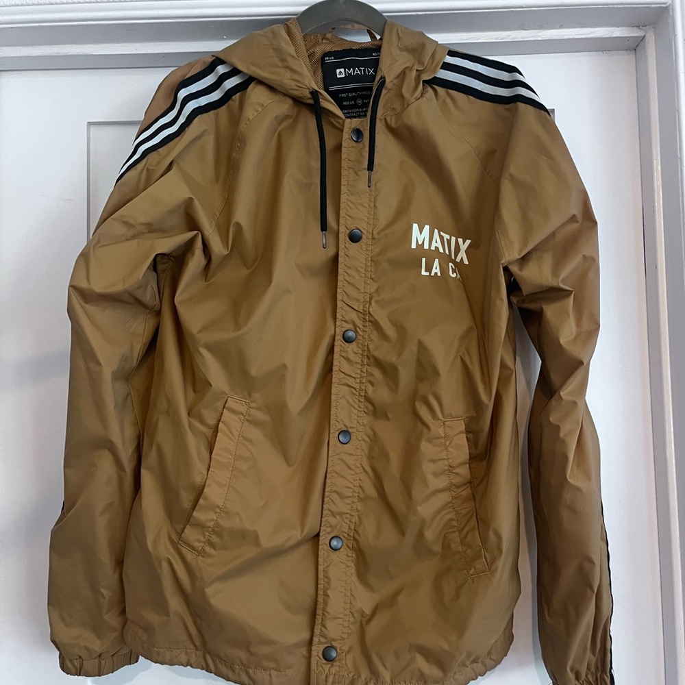 Matix Men's Mustard Small Windbreaker with Hood